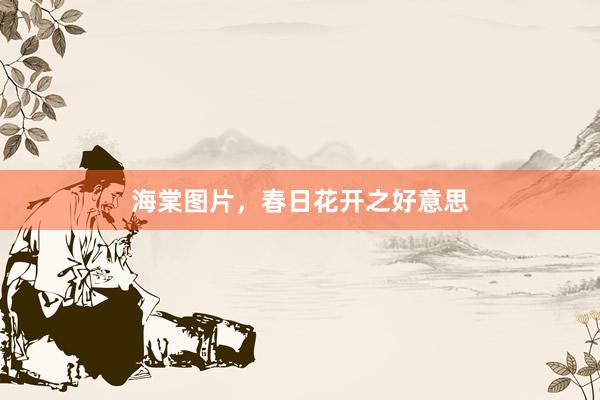 海棠图片，春日花开之好意思